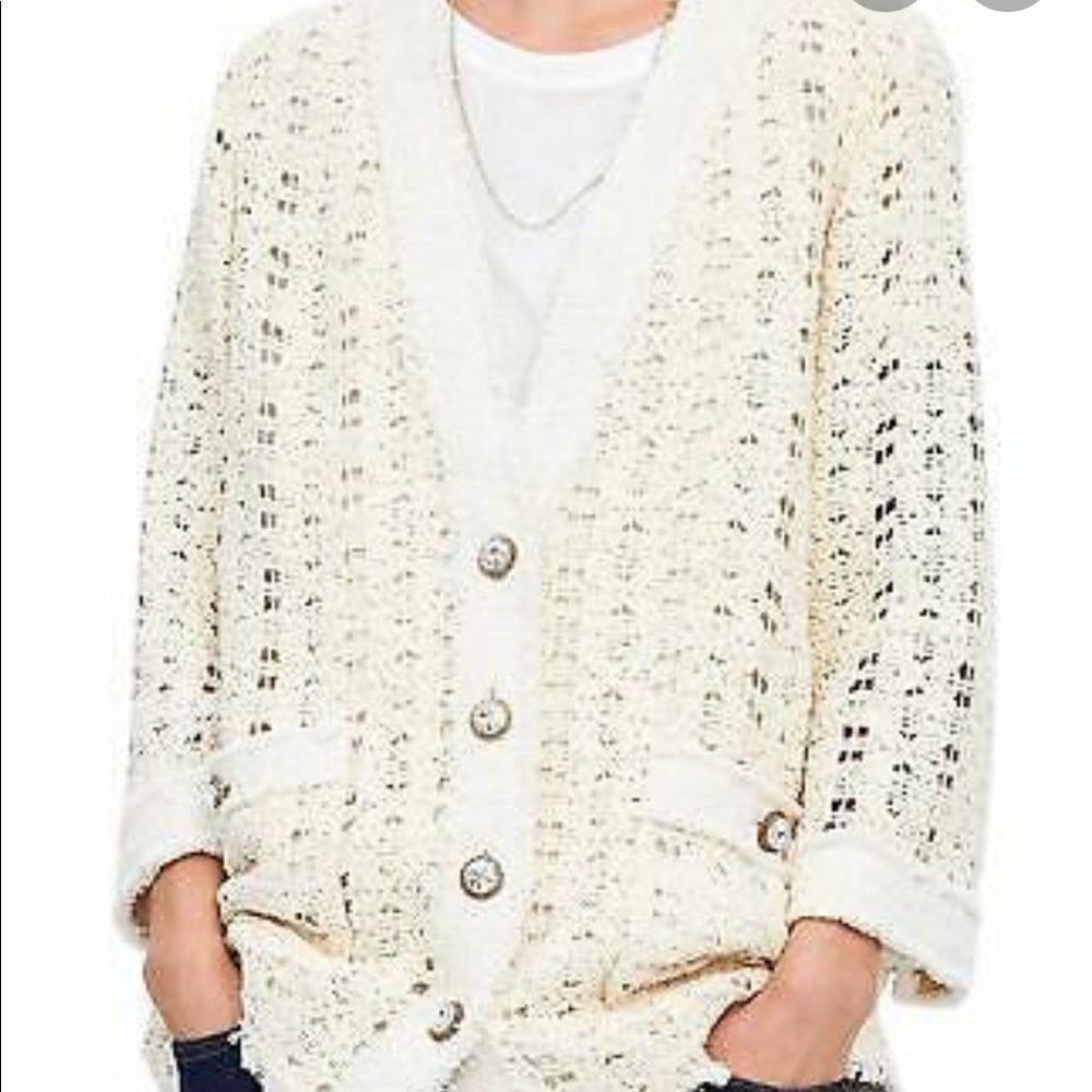 Zara Collection Ivory Blazer Cardigan
